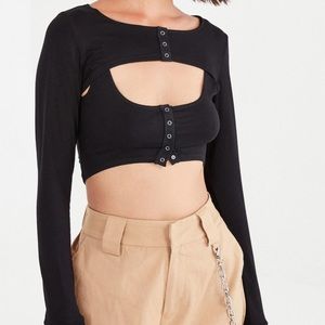 For Love & Lemons Avril Snap Layered top